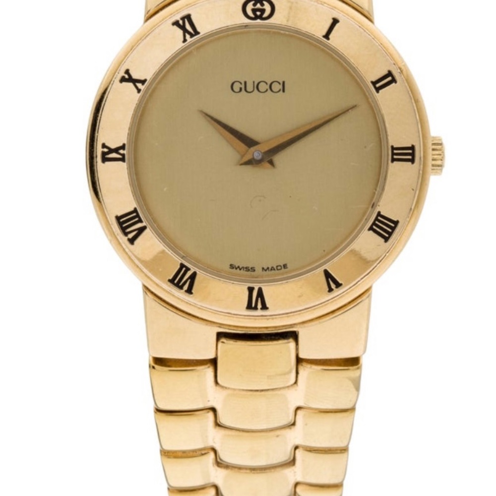 GUCCI CLASSIC GOLD-TONE WOMEN’S WATCH.SMALL WRIST.
